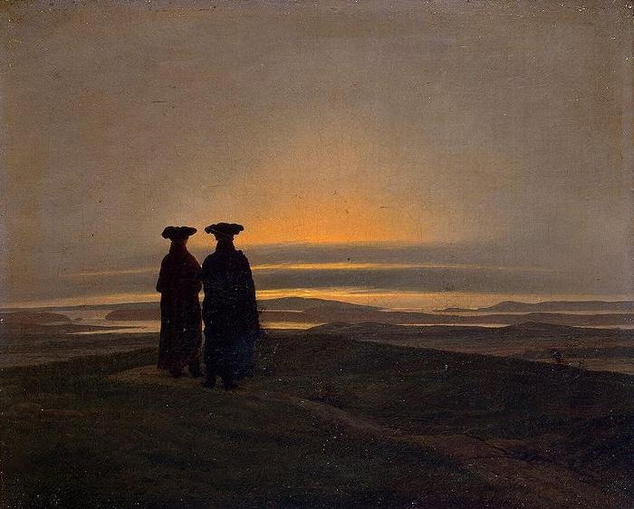 Caspar David Friedrich Sunset Sweden oil painting art